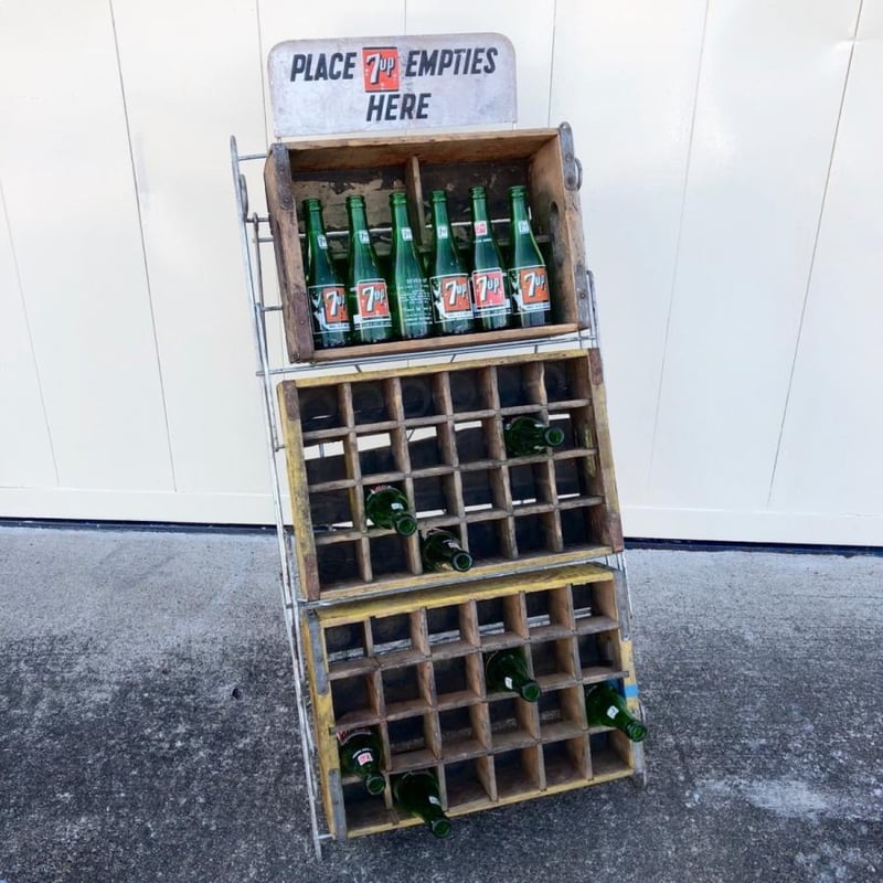 セブンアップ　7up メタルラック　ランプ　ビンテージ　usa　まとめて セブンアップ 7up メタルラック ランプ ビンテージ usa まとめて
