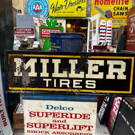 Vintage MILLER TIRES 看板　1940’ｓ