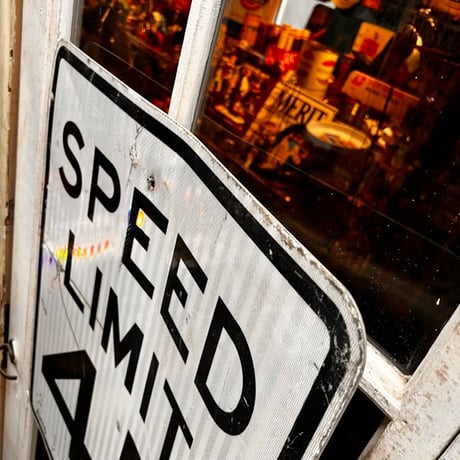 Vintage ロードサイン SPEED LIMIT 45 18-54-10
