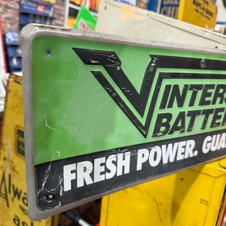 Vintage INTERSTATE BATTERIES 看板 20-192