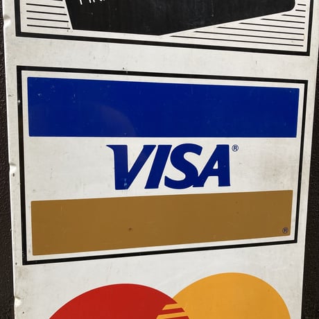DISCOVER VISA MASTERCARD ヴィンテージ　両面看板　15-253