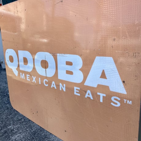 Wendy′s × QDOBA　ヴィンテージ　大型両面看板　13-296-1