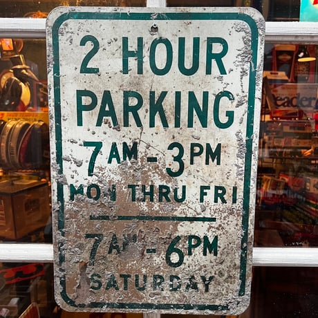 Vintage　ロードサイン　２HOUR　PARKING　18-227-1