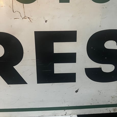 【希少‼】Vintage REMINGTON TIRES 1969 両面 ホーロー看板 19-62