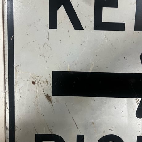 Vintage KEEP RIGHT 道路標識 看板 19-108-71