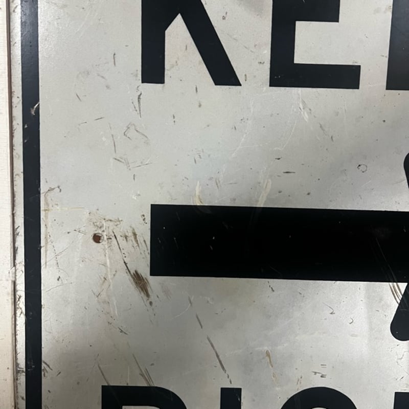Vintage KEEP RIGHT 道路標識 看板 19-108-71 | BigBear Online Store
