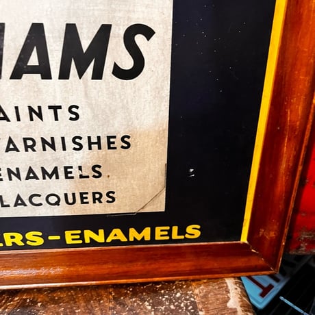 Vintage SHERWIN WILLIAMS POSTER WOODFRAME 19-202