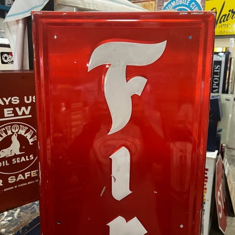Vintage FIRESTONE SIGN 縦 18-154