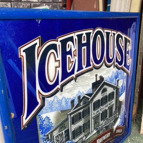 ICE HOUSE　ヴィンテージ　大型パブミラー　13-216