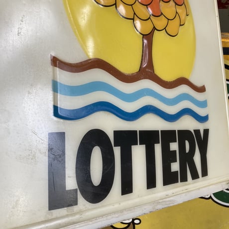 MICHIGAN LOTTERY　ヴィンテージ　プラスチック看板　16-241-2