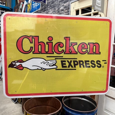 Vintage Chicken EXPRESS & Mariscos de Pescados 両面大型看板 21-276-5