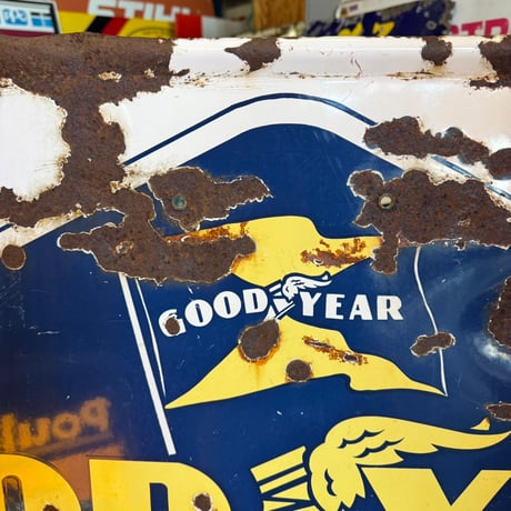 Vintage GOODYEAR TIRES 大型ホーロー看板 21-292
