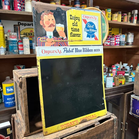 Vintage Pabst Blue Ribbon Beer メニューボード黒板 21-248