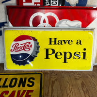 Vintage PepsiCola プラスチック Sign 17-72