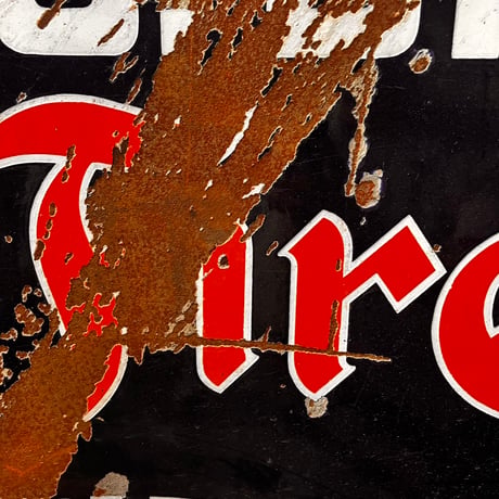 【希少!!】Vintage FIRESTONE ホーロー大型看板 ｓ-2-9-2