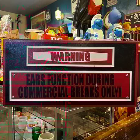 Vintage WARNING SIGN（木製） 17-176