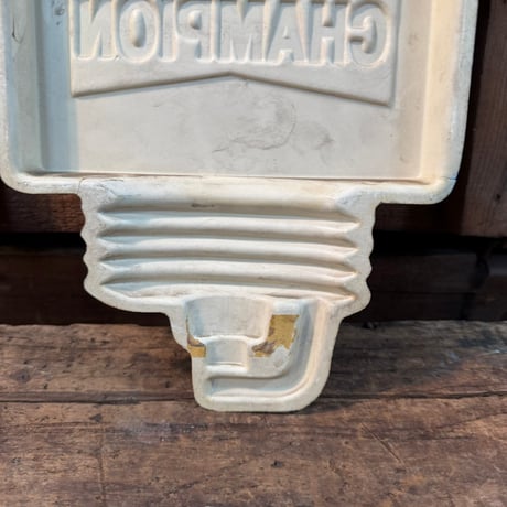 Vintage CHAMPION スパークプラグ型 プラスチック製温度計サイン 21-337