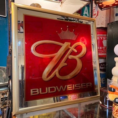 Budweiser バドワイザー ビール ヴィンテージ パブミラー　(12)315