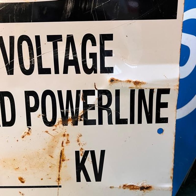 DANGER HIGH VOLTAGE ヴィンテージ 看板 (14)480 | BigBear