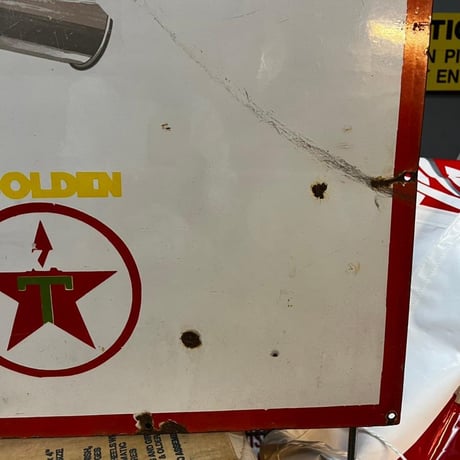 TEXACO ヴィンテージ 琺瑯　看板　K23-3