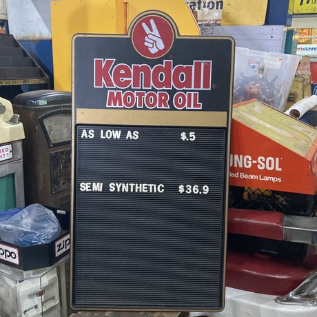 Kendall MOTOR OIL　プラスチック看板　14-147