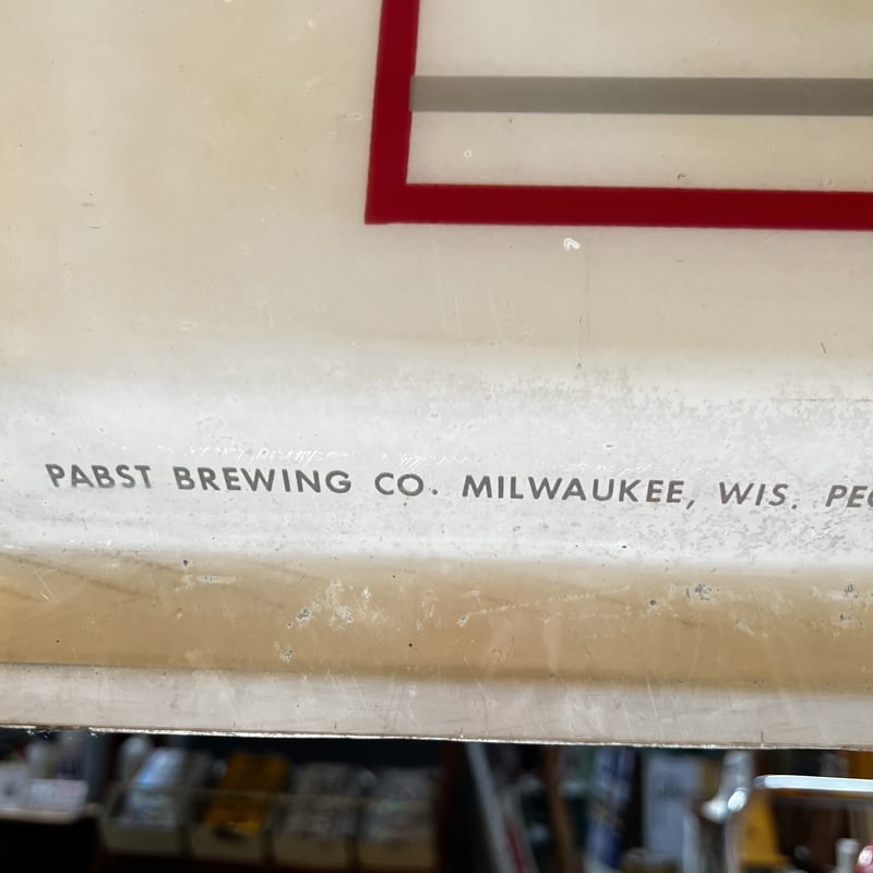Pabst Blue Ribbon ヴィンテージ プラスチック 看板 14-105-2 | B