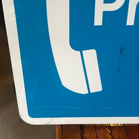Vintage PHONE SIGN 両面 7-372