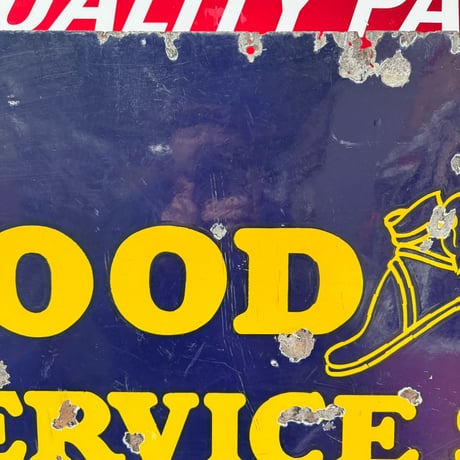 Vintage GOOD YEAR SERVICE STATION ホーロー大型看板 1-51