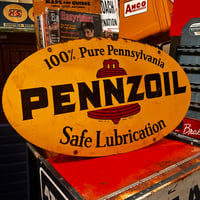 Vintage PENNZOIL 両面 Sign 20-294