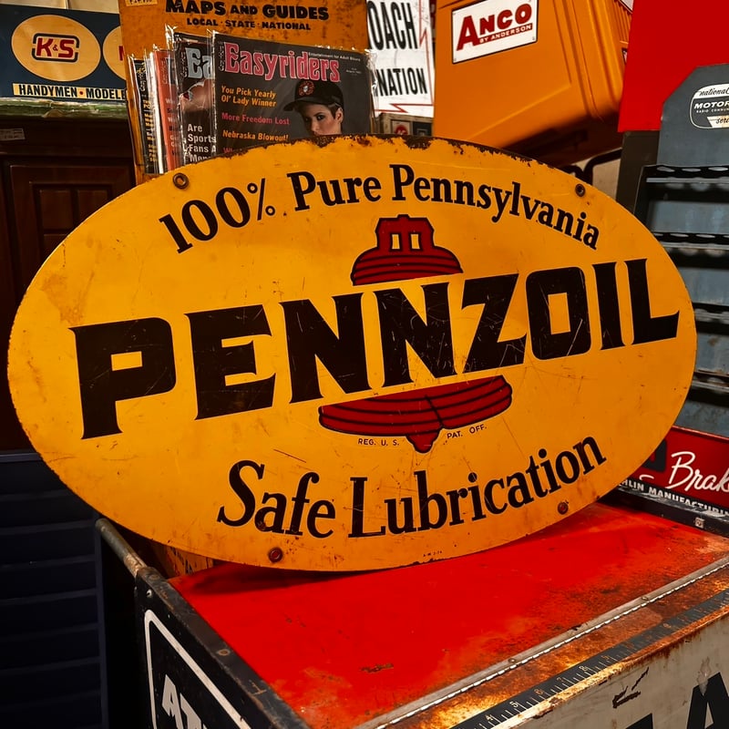 Vintage PENNZOIL 両面 Sign 20-294 | BigBear Onlin