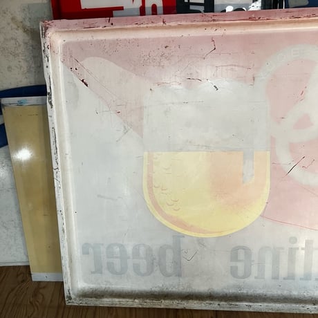 Vintage Ballantine Beer プラスチック Big Sign 13-132