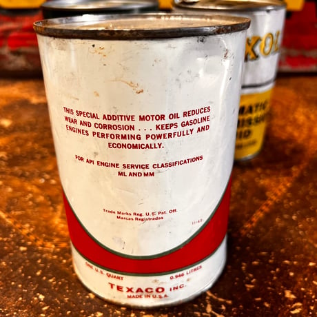 TEXACO ReXOL ARCO ヴンテージ　オイル缶　【3缶SET】　16-ｃ-80