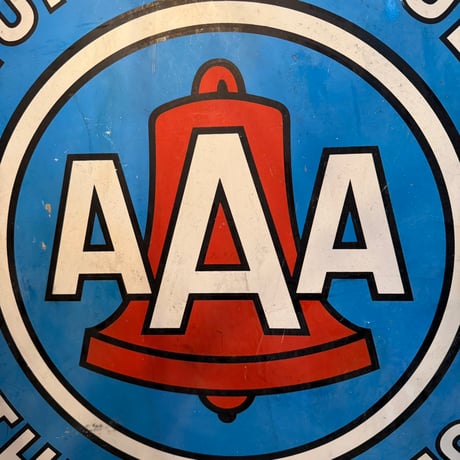 Vintage AUTOMOBILECLUB AAA 大型両面看板 17-344