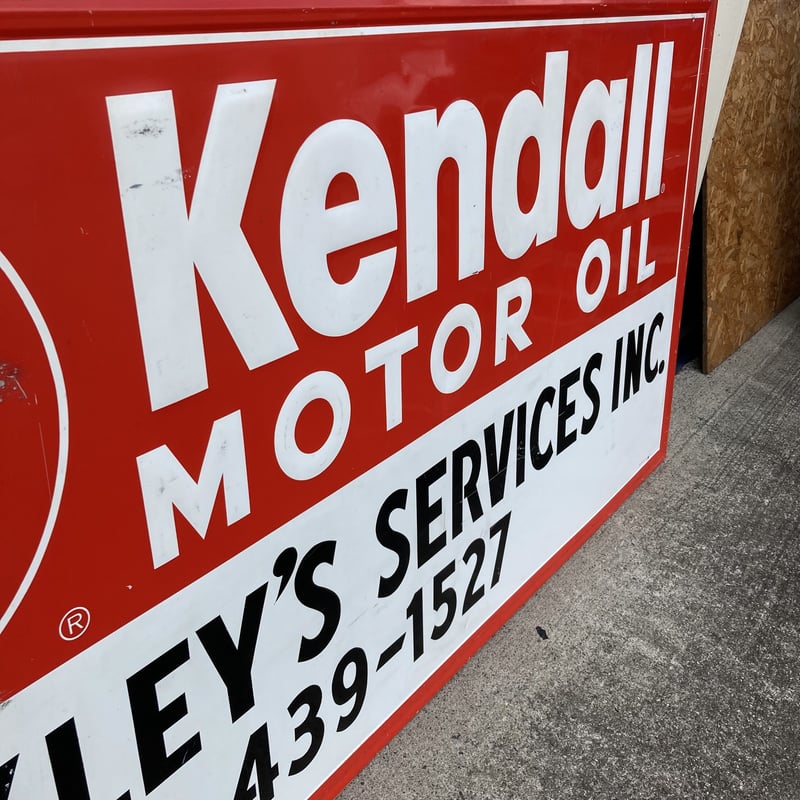 激レア‼️1980年代のKendallロゴ入り看板‼️ 激レア‼️1980年代のKendallロゴ入り看板‼️