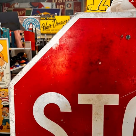 Vintage STOP ROADSIGN 道路標識 20-202-16