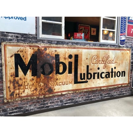 Mobil モービル ペガサス ヴィンテージ 横長 特大看板