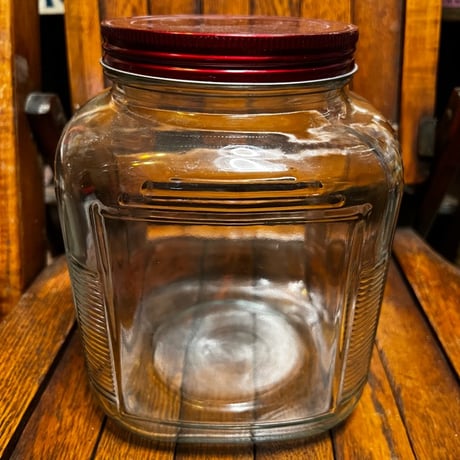 Vintage SNOWMAN GLASS JAR 10-269