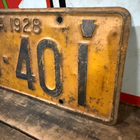 【希少!!】Vintage License Plate ペンシルベニア州 20-28-7