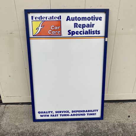 Federated Car Care　ヴィンテージ　ホワイトボード　14-474