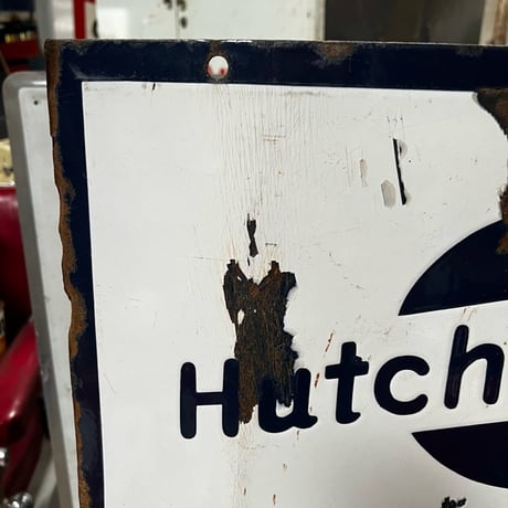 Vintage Hatchinson Meadow Gold Ice Cream 琺瑯両面看板 17-135