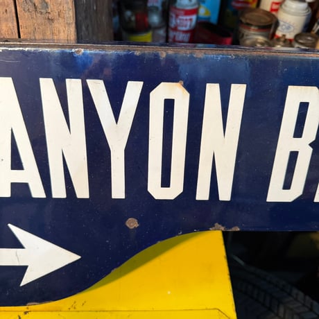 Vintage TOPANGA CANYON BLVD. 両面琺瑯看板 17-309