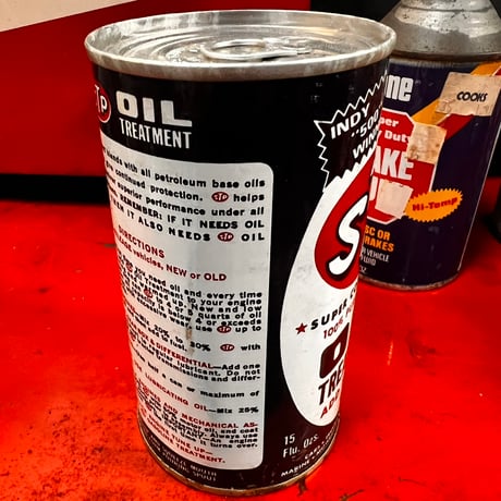 Vintage STP OIL CAN (中身入り) 17-77-21
