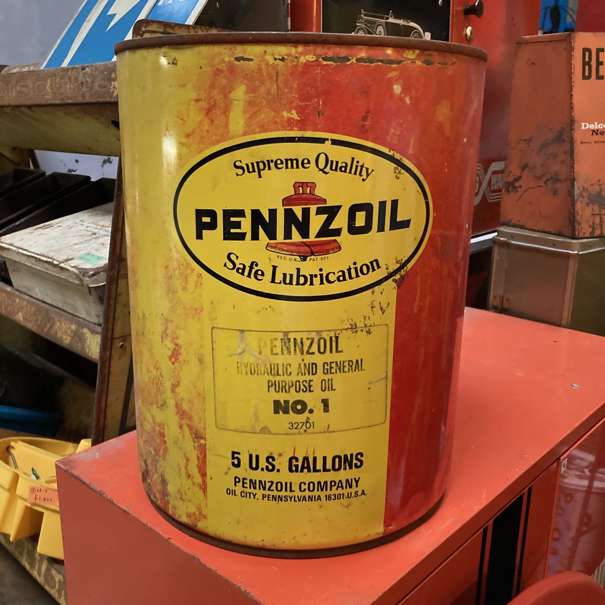 ペンゾイル 空ドラム缶 約60リットル PENNZOIL ヴィンテージ