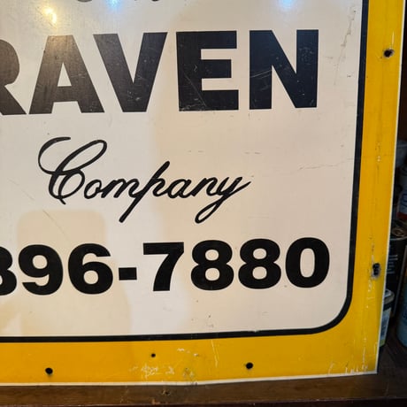 Vintage RAVEN 両面看板 17-362-13