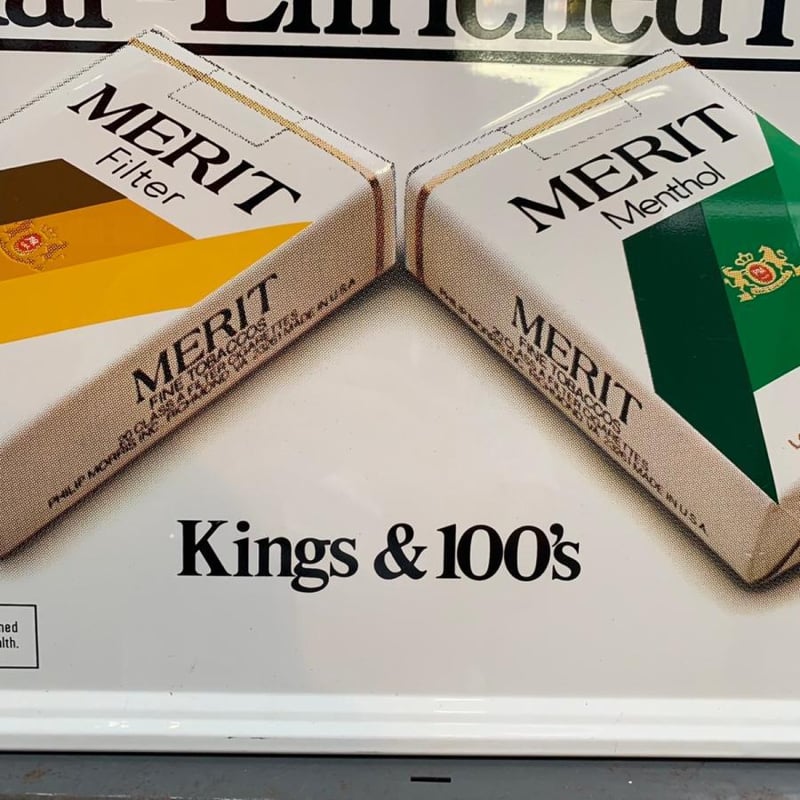 MERIT TOBACCO ヴィンテージ 看板 12-39-2 | BigBear Onli