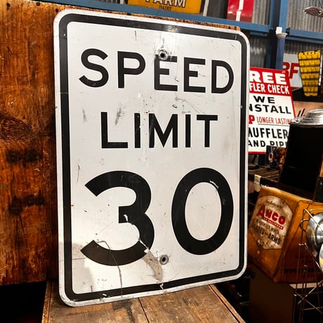 Vintage SPEED LIMIT 30 道路標識 18-227-71
