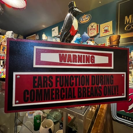 Vintage WARNING SIGN（木製） 17-176