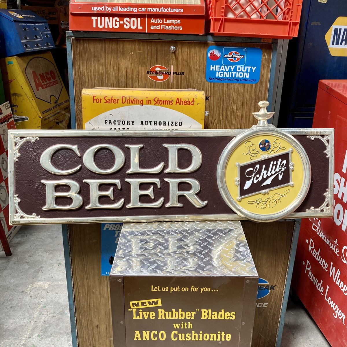 Schlitz シュリッツ ビール ヴィンテージ sign 14-57 | BigBear O