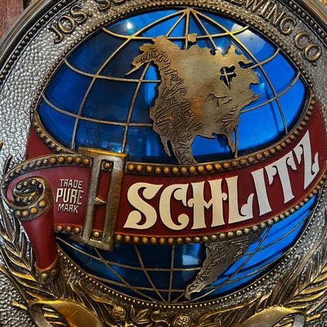 Vintage SCHLITZ Beer プラスチック看板 17-337