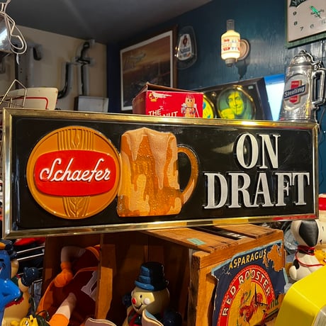 Vintage Schaefer plastic sign 17-333